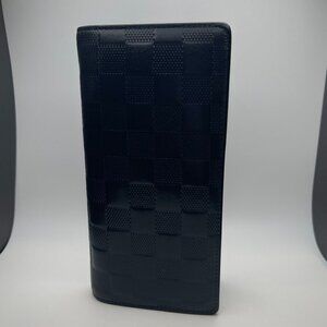 LOUIS VUITTON Damier Infini Portefeuille Bifold Wallet - Black - Preowned